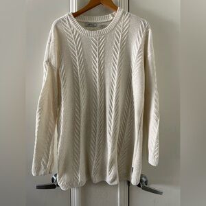 Orvis Women's Chenille Pullover Herringbone Pattern, Crew Neck Sweater